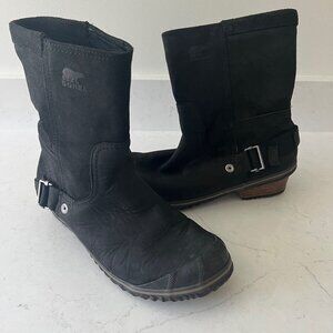 Sorel Womens SlimShortie Black Winter Boot size 8